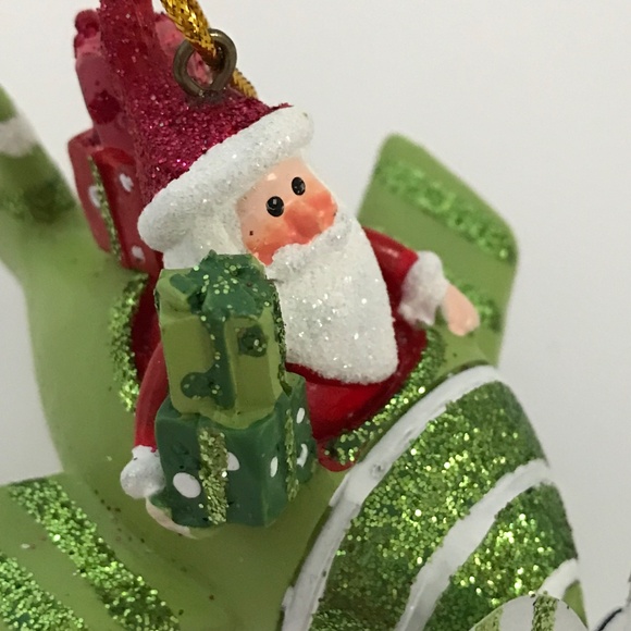 KURT ADLER Santa Ornament Whimsical Christmas Ornament Flying Plane NWT - Picture 3 of 15
